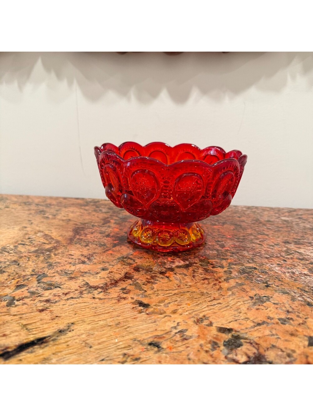 Vintage L.E. Smith "Moon and Stars" Pedestal Bowl
